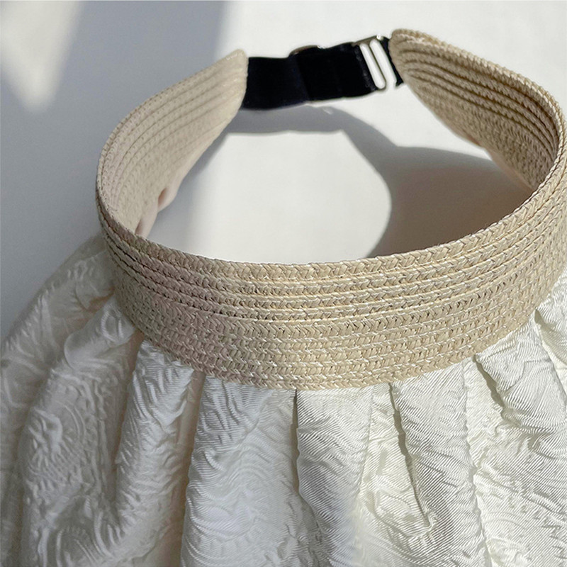 Двустранно носене Дамска шапка за слънце Лятна UV защита Плажни шапки за слънце Регулируеми сгъваеми панамски шапки Шапка-кофа