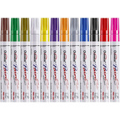 Dažų žymeklis 4,0 mm vidutinis antgalis, niekada neišblunkantis Greitai džiūstantis, nuolatinis žymeklis Alyvinio pagrindo vandeniui atsparus dažų žymeklio rašiklio rinkinys, skirtas uolų tapybai