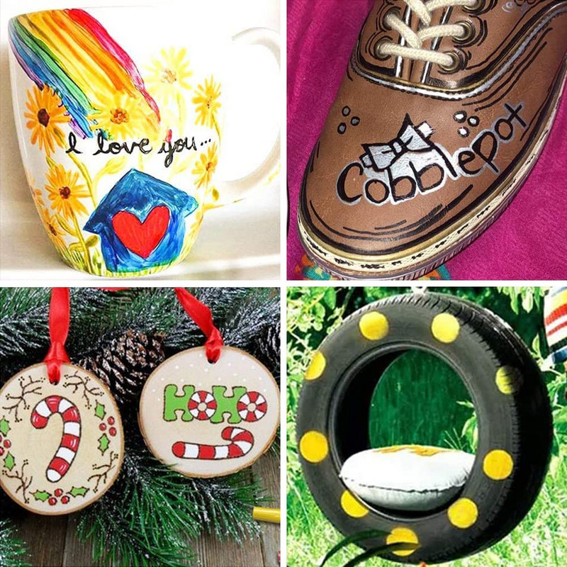 Dažų žymeklis 4,0 mm vidutinis antgalis, niekada neišblunkantis Greitai džiūstantis, nuolatinis žymeklis Alyvinio pagrindo vandeniui atsparus dažų žymeklio rašiklio rinkinys, skirtas uolų tapybai