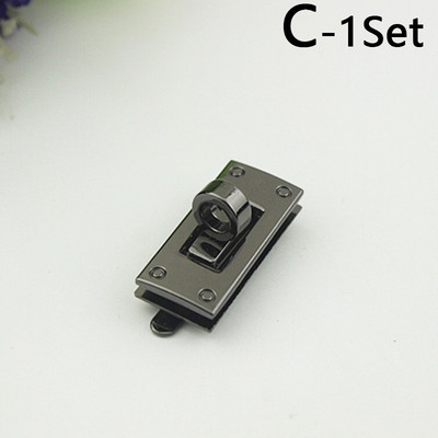 1 vnt., metalinis pasukamas užraktas, susukamas užrakto užsegimas, skirtas odiniam rankdarbiui, rankinė, rankinė, rankinė, piniginė „pasidaryk pats“ aparatūros priedas