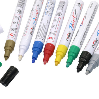 1 бр. Комплект цветни химикалки Водоустойчива гумена перманентна маркерна писалка за боядисване Протектор на автомобилни гуми Екологичен маркер за рисуване на гуми