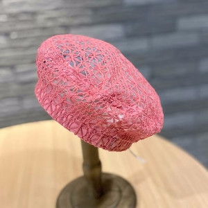 Многоцветна лятна плетена на една кука барета за жени Напусната дишаща дантелена барета Шапка с изрезка Шапка с цветна шапка Памучна шапка