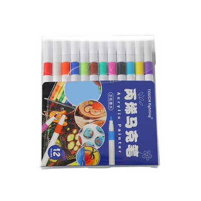 Практични маркери за боядисване Химикалки Акрилни маркери за рисуване на водна основа 12/24 цвята Химикалки за рисуване за Направи си сам Craft Ceramic