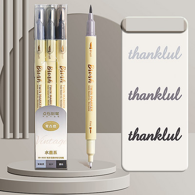 Писалка с четка с двойни маркери, цветен маркер за фини точки и писалка за маркиране на четка за оцветяване на възрастни, планиране на надписи на ръка