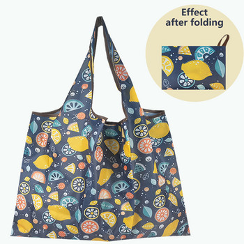 Nylon Μεγάλη επαναχρησιμοποιήσιμη αποθήκευση πτυσσόμενη οικολογική τσάντα αγορών Kawaii Tote Cartoon Αδιάβροχο Shopkeeper Τσάντες σούπερ μάρκετ Χαριτωμένα