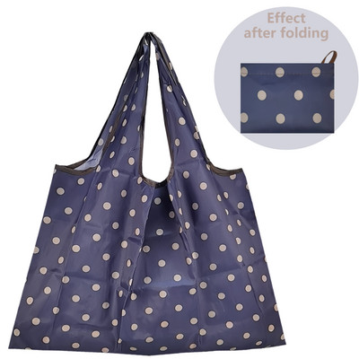 Найлонова голяма сгъваема еко пазарска чанта за многократна употреба Kawaii Tote Cartoon Водоустойчиви дамски чанти за магазин в супермаркет Сладки