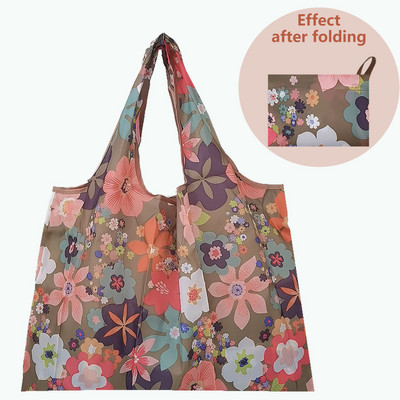 Найлонова голяма сгъваема еко пазарска чанта за многократна употреба Kawaii Tote Cartoon Водоустойчиви дамски чанти за магазин в супермаркет Сладки