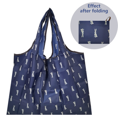 Найлонова голяма сгъваема еко пазарска чанта за многократна употреба Kawaii Tote Cartoon Водоустойчиви дамски чанти за магазин в супермаркет Сладки