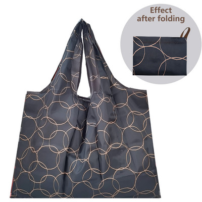 Найлонова голяма сгъваема еко пазарска чанта за многократна употреба Kawaii Tote Cartoon Водоустойчиви дамски чанти за магазин в супермаркет Сладки