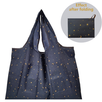 Найлонова голяма сгъваема еко пазарска чанта за многократна употреба Kawaii Tote Cartoon Водоустойчиви дамски чанти за магазин в супермаркет Сладки