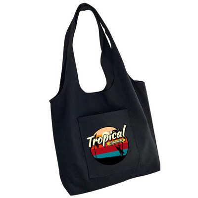 Модна дамска платнена пазарска чанта Сгъваема дамска чанта за супермаркет Естетични персонализирани дамски еко чанти за многократна употреба Super Mistress