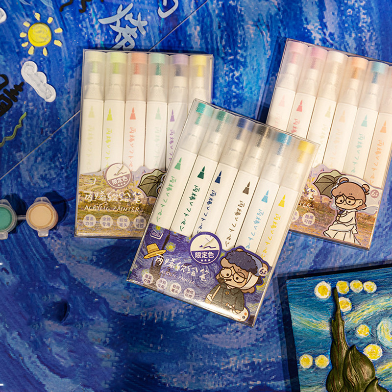 Химикалки с акрилни бои Маркери за рисуване, Химикалки с фина точка за рисуване върху скали Стъкло Дърво Керамика Плат Метално платно, Изкуство за рисуване