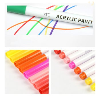 Σετ στυλό μαρκαδόρου 21/25 Colors Acrylic Paint για ζωγραφική σε βράχο, πέτρινο κεραμικό γυαλί ξύλο καμβάς DIY Σχολικά προμήθειες