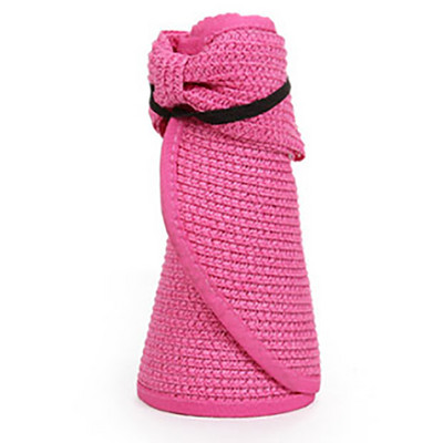 Летни дамски сенници Слънчеви козирки Широка периферия Сгъваема опакована навиваща се на опашка плажна шапка Сламена козирка Слънчеви шапки UV защита