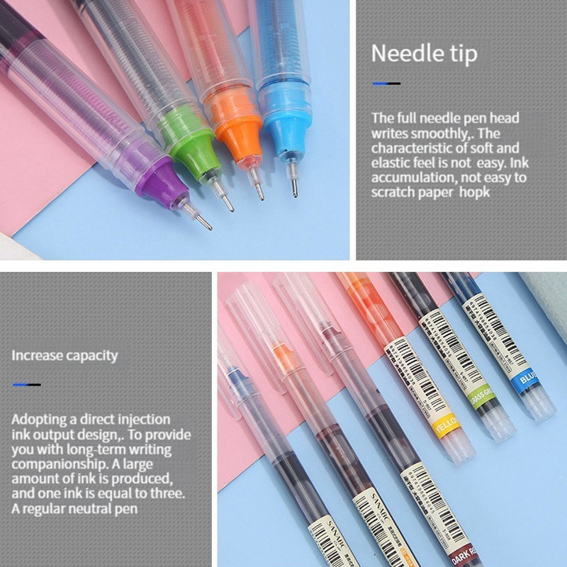 30 цветни бързосъхнещи гел химикалки, комплект училищни офис дневници, маркери за рисуване, права течна ролкова химикалка, търкалящи се химикалки