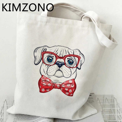 Пазарска чанта French Bulldog платнена пазарска чанта bolso bolsa чанта sacola bolsas reutilizables jute boodschappentas sacolas