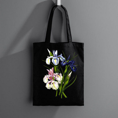 Индивидуална пазарска чанта с цветен принт от Eco Canva платнена дамска чанта през рамо Дамска чанта Shopper Tote Студентска чанта за книги за лаптоп