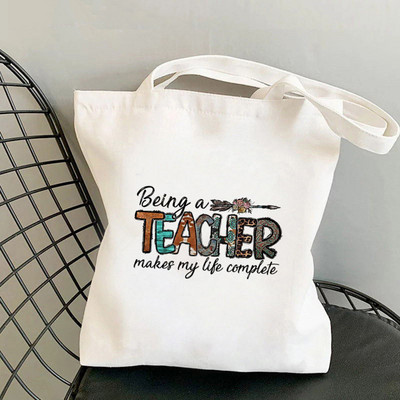 Дамска чанта през рамо Дамска чанта Shopper Чанта Definition Teacher Printed Kawaii Bag Harajuku Shopping Canvas Shopper Bag чанта за момиче