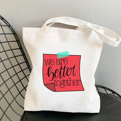 Дамска чанта през рамо Дамска чанта Shopper Чанта Definition Teacher Printed Kawaii Bag Harajuku Shopping Canvas Shopper Bag чанта за момиче