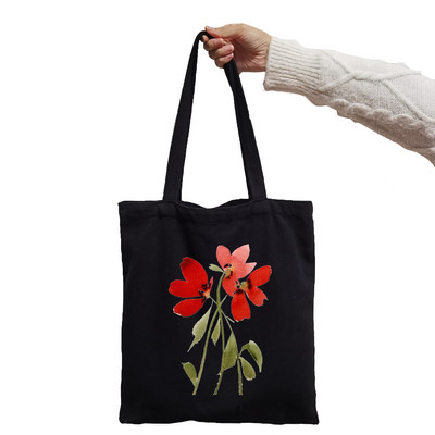 Дамска чанта Pink Cosmos Flowers Lemonade Daisies Дамска чанта Harajuku Print Fashion Черни чанти за рамо Големи пазарски чанти Tote Bag