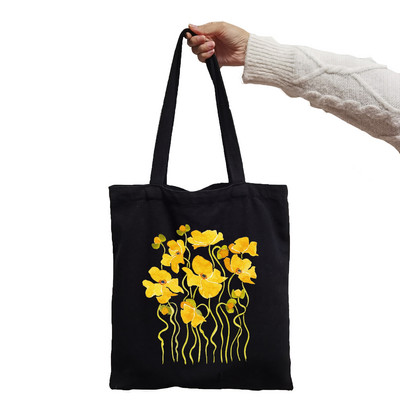 Дамска чанта Pink Cosmos Flowers Lemonade Daisies Дамска чанта Harajuku Print Fashion Черни чанти за рамо Големи пазарски чанти Tote Bag