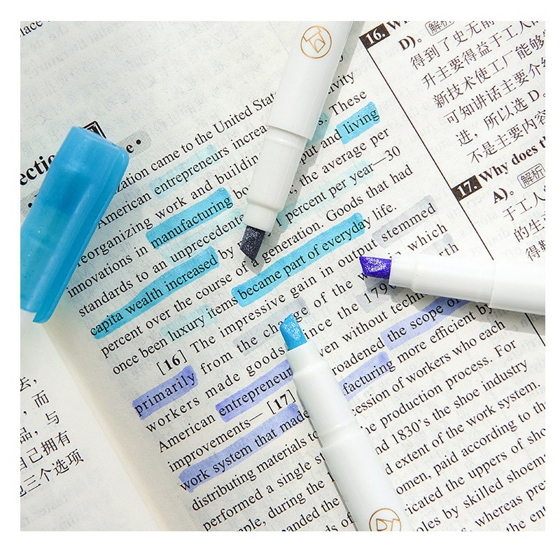1 бр. Блестящ маркер с пастелни цветове Bling Метален хайлайтър за рисуване Живопис Художествени училищни пособия F7203