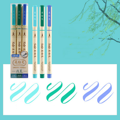 3 бр./комплект маркери за изкуство Химикалки Студентски рисунки Писане Направи си сам дневник Многоцветна мека писалка за рисуване Kawaii Канцеларски материали Ученически пособия