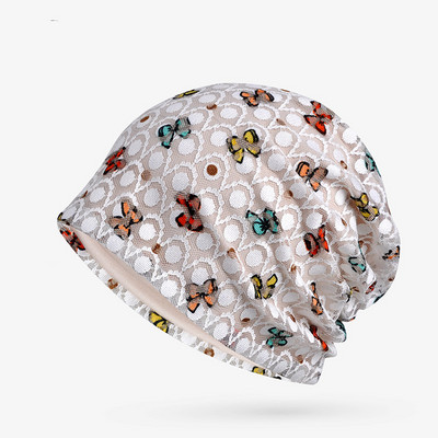 Дамска ветроустойчива шапка за колоездене на открито, плетена пролет, лято, пеперуда, дишаща мрежеста дантела, защитна шапка за бременни, шапка U95