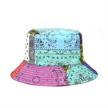 2022 Fashion Summer Paisley Print Καπέλο Fisherman Reversible Harajuku Bucket Καπέλα για άντρες Καπέλο Ψαρέματος Street Hip Hop Cap