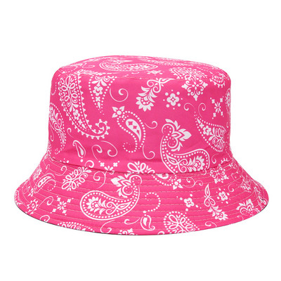 2022 модна лятна рибарска шапка с печат на Пейсли Реверсивни шапки Harajuku Bucket Hat за жени Мъже Street Hip Hop Cap Риболовна шапка