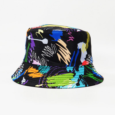 2022 модна лятна рибарска шапка с печат на Пейсли Реверсивни шапки Harajuku Bucket Hat за жени Мъже Street Hip Hop Cap Риболовна шапка