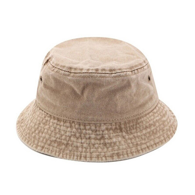 Нова сгъваема рибарска шапка Дамска лятна памучна шапка с кофа Изпрана ретро дънкова шапка с кофа Боб шапки Хип-хоп Gorros Мъже Жени
