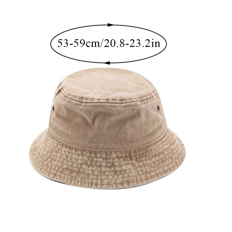 Нова сгъваема рибарска шапка Дамска лятна памучна шапка с кофа Изпрана ретро дънкова шапка с кофа Боб шапки Хип-хоп Gorros Мъже Жени