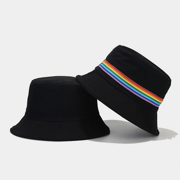 Καπέλα Panama Bucket Fashion Bob Rainbow Fisherman Hat Καλοκαιρινά καπέλα για άντρες Ανδρικό αναστρέψιμο καπέλο ψαρέματος