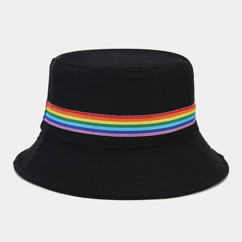 Panama Bucket Hats Fashion Bob Rainbow Fisherman Hat Летни слънчеви шапки за жени Мъже Реверсивна шапка за риболов