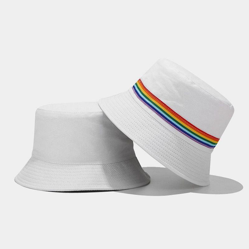 Panama Bucket Hats Fashion Bob Rainbow Fisherman Hat Летни слънчеви шапки за жени Мъже Реверсивна шапка за риболов
