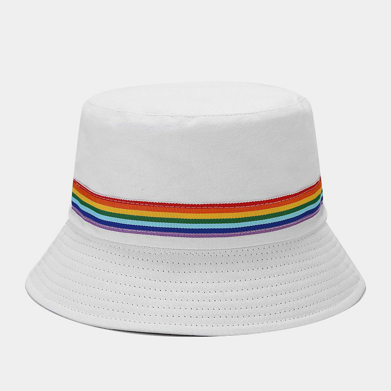 Panama Bucket Hats Fashion Bob Rainbow Fisherman Hat Летни слънчеви шапки за жени Мъже Реверсивна шапка за риболов