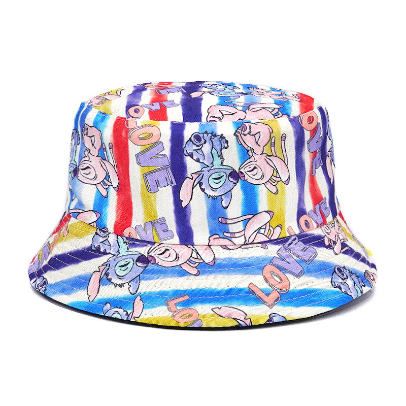 2023 Лятна рибарска шапка на открито Хип-хоп щампована панама Слънцезащитна улична шапка за мъже и жени
