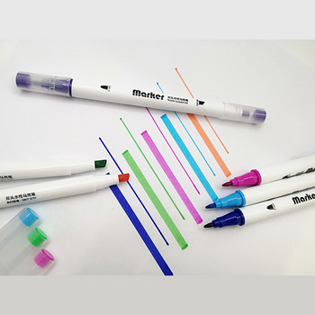 24 цветна химикалка Двуглава цветна мека четка Манга Маркер за скициране Ученически пособия Маркери Многоцветни