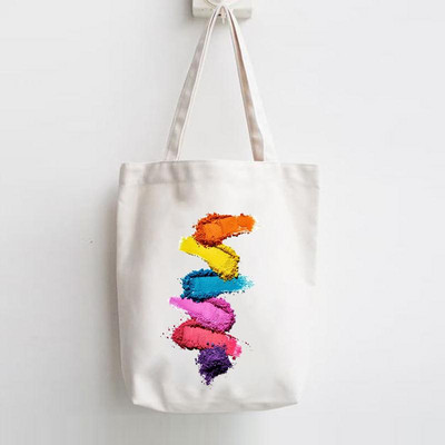 Print Shopper Жени Елегантна тенденция Сладка голяма чанта Елегантни мигли Тенденция Дамски чанти Платнени чанти през рамо Ежедневно пазаруване Момичета