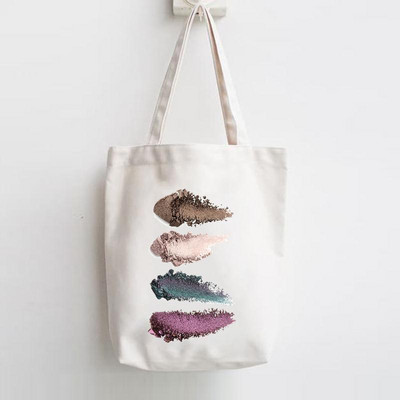 Print Shopper Жени Елегантна тенденция Сладка голяма чанта Елегантни мигли Тенденция Дамски чанти Платнени чанти през рамо Ежедневно пазаруване Момичета