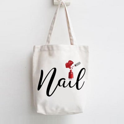 Print Shopper Жени Елегантна тенденция Сладка голяма чанта Елегантни мигли Тенденция Дамски чанти Платнени чанти през рамо Ежедневно пазаруване Момичета