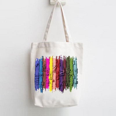 Print Shopper Жени Елегантна тенденция Сладка голяма чанта Елегантни мигли Тенденция Дамски чанти Платнени чанти през рамо Ежедневно пазаруване Момичета