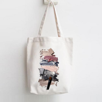 Print Shopper Жени Елегантна тенденция Сладка голяма чанта Елегантни мигли Тенденция Дамски чанти Платнени чанти през рамо Ежедневно пазаруване Момичета