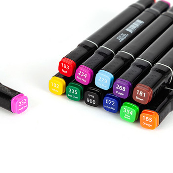 12 цвята цветен двуглав маслен маркер за рисуване, скица, рисуване, графити, арт маркери за канцеларски материали за студенти по изкуства