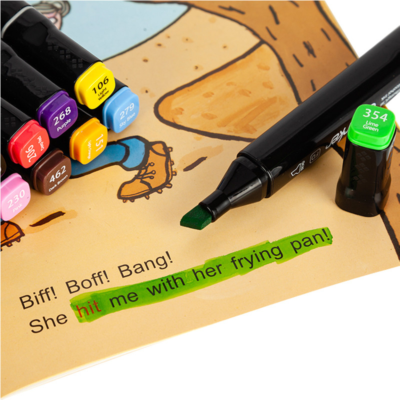 12 цвята цветен двуглав маслен маркер за рисуване, скица, рисуване, графити, арт маркери за канцеларски материали за студенти по изкуства