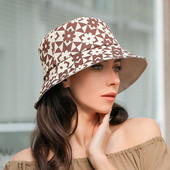 Pamut Vödörsapkák Női Nyári Fényvédő Panama Kalap Férfi Virágmintás Sunbonnet Fedoras Outdoor Fisherman Hat Strandsapka