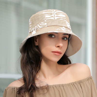 Pamut Vödörsapkák Női Nyári Fényvédő Panama Kalap Férfi Virágmintás Sunbonnet Fedoras Outdoor Fisherman Hat Strandsapka