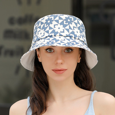 Pamut Vödörsapkák Női Nyári Fényvédő Panama Kalap Férfi Virágmintás Sunbonnet Fedoras Outdoor Fisherman Hat Strandsapka