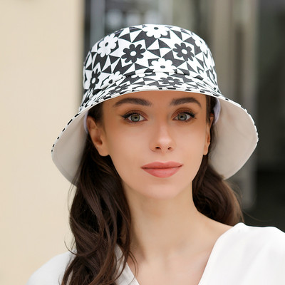 Pamut Vödörsapkák Női Nyári Fényvédő Panama Kalap Férfi Virágmintás Sunbonnet Fedoras Outdoor Fisherman Hat Strandsapka